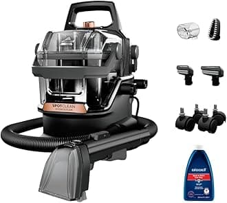 BISSELL SpotClean HydroSteam 3700E – Portable Deep Cleaner with Hydrosteam Technology, Powerful Stain Removal for Carpets with Power of Steam, Compact & Lightweight | 2-Year BISSELL Warranty