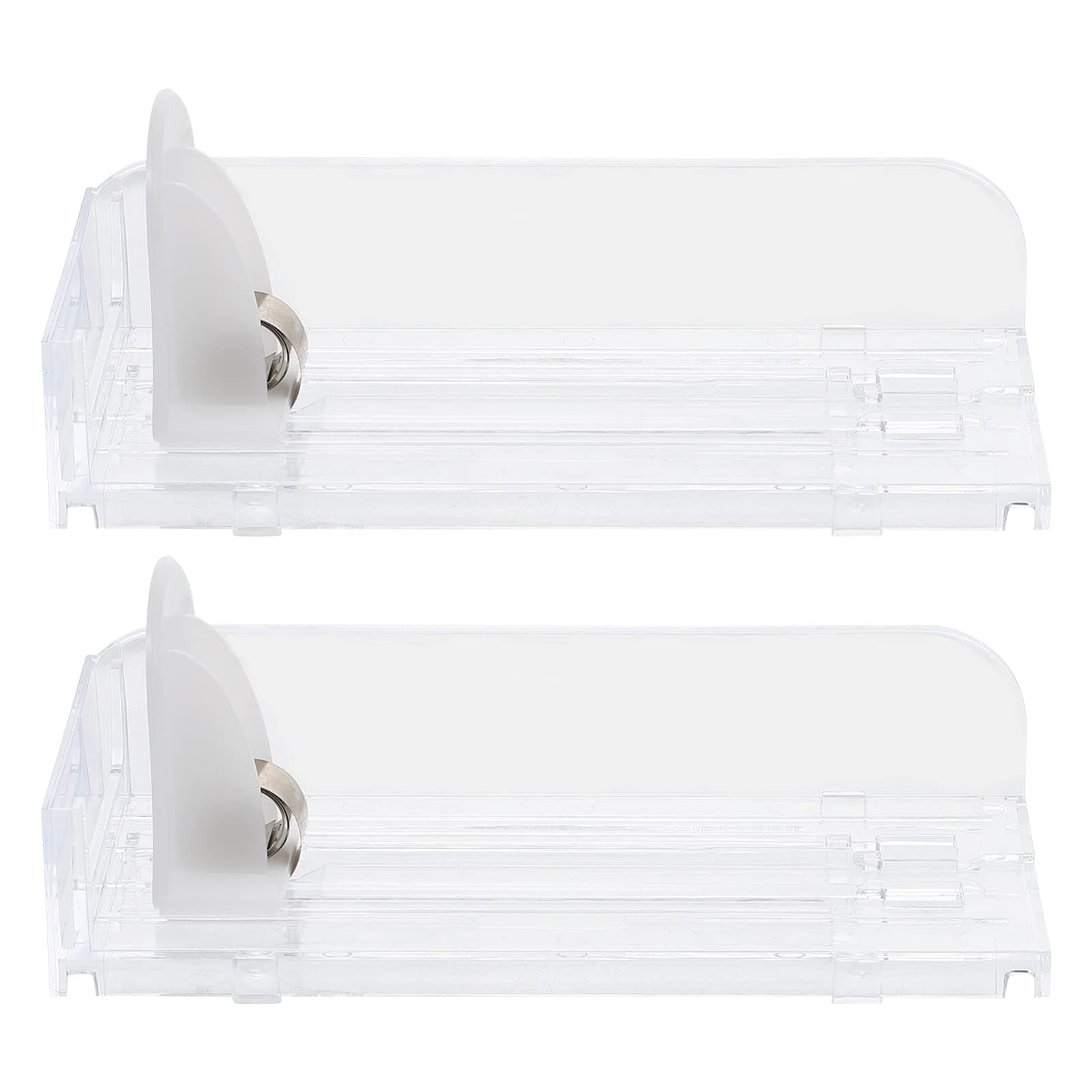 HEMOTON 2pcs Acrylic Pusher Tray Rack Automatic Vending Machine Sliding Organizer Fast Pusher Glide Pull Out Cabinet Shelf for Hold 5 Cigarettes (16cm)