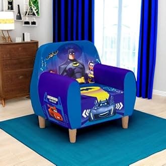 Delta Children Batman Batwheels Foam Chair for Kids, Blue