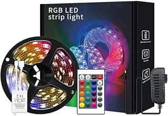 Gesto 5 Meter LED Strip Lights |300 Led RGB Strip Light with Adaptor |Operated with 16 Modes Remote Controller|Multicolor LED Lights for Home Decoration, Bedroom,Diwali Decoration & False Ceiling
