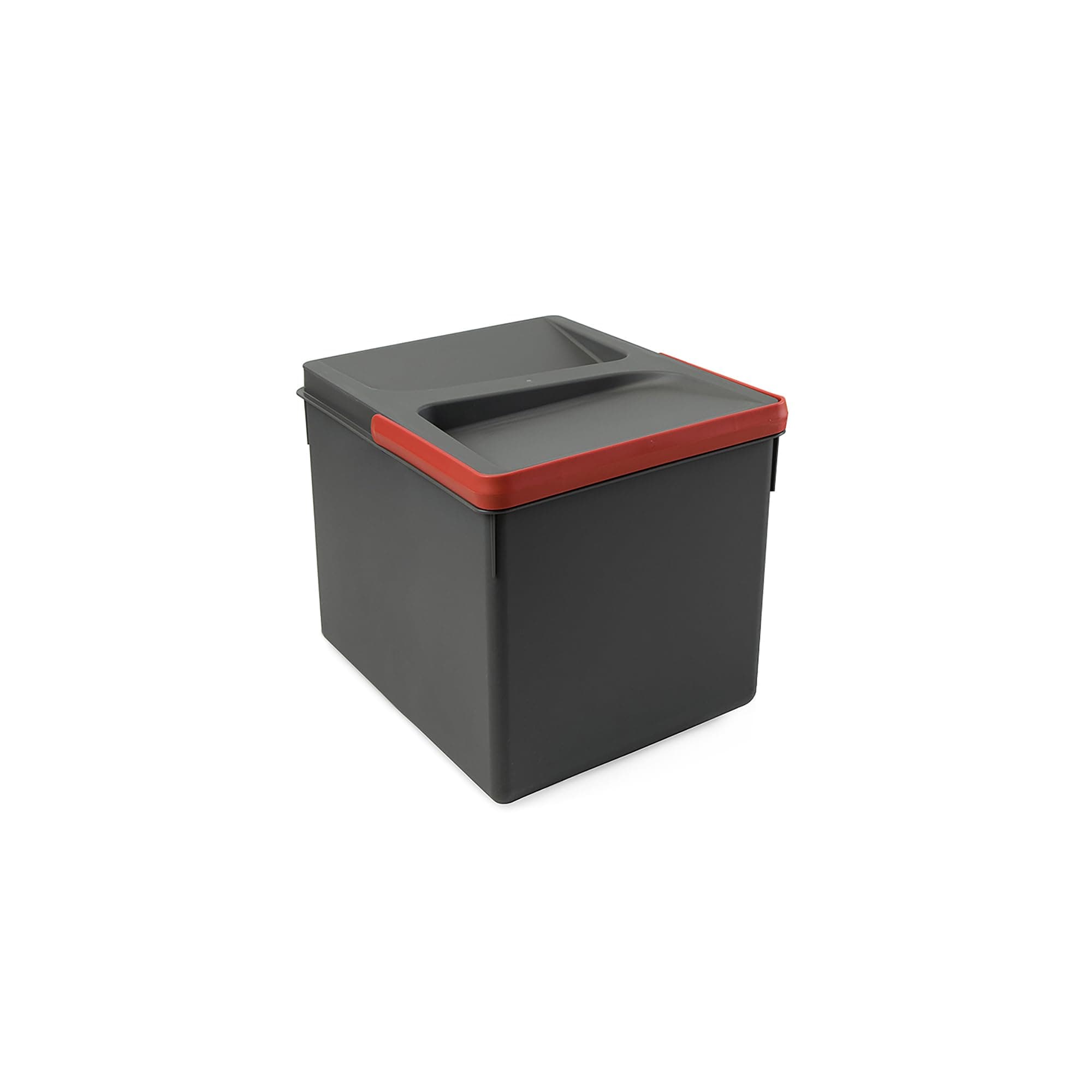 Emuca 8937023, Waste Sorting Cut-Out Base, bin Height 216mm with 12 litres Capacity, Grey, H 216 mm (1x12L)