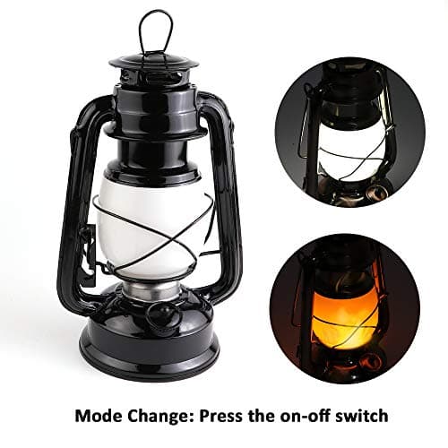 LED Flickering Flame Copper Vintage Lantern with Efficient Fire Lighting Bulb for Christmas Halloween Holiday Party