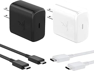 Samsung 45W USB-C Super Fast Charger Type C Android Phone 6.6FT Charging Cable Block for Samsung Galaxy S24 Ultra/S24/S24+/S23 Ultra/S23/S23+/S22 Ultra/S22/S21， Galaxy Tab S8, PPS Wall Charger【2Pack】