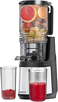 Cold Press Juicer, 15-Year Warranty, Extra Large Mouth for Whole Fruits, 350w Slow Juicer, Easy to Clean, Easy to Assemble, BPA-Free, Sleek and Metal Finish, High Juice Yield