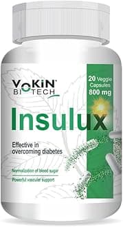 Vokin Biotech Herbal Insulux Gymnema Sylvestre For Endocrine Health & Diabetes Control 800mg (20 Capsules)