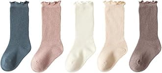 WATOCHEBaby Girls Socks Toddlers Ruffle Girl's Frilly Baby Summer Solid Mesh Crew Socks