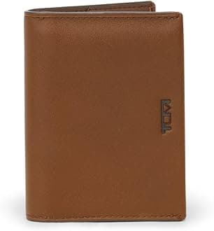 TUMI - Nassau L-Fold - Card Holder Wallet for Men & Women - With ID Window - Nappa Leather Material - Cognac