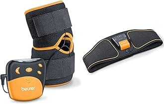 Beurer EM37 Abdominal Muscle Toning Belt | EMS Training Defines and Strengthens Abdominal Muscles | Adjustable fit for Waists 70cm - 140cm & EM29 Knee and Elbow TENS Machine