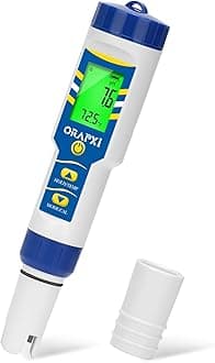 Pool Salt Tester Salinity Meter 6 in 1- Salt pH ORP TDS EC Temp Meter pH Meter for Pool Salt pH ORP Tester pH and EC Tester for Hydroponics, Saltwater Pool, Hot Tubs, Aquarium
