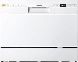 Dishwasher 6 Places with 7 Programe Super Quiet Rapid Wash ECO 70 C°Hygiene Wash, Flexible Installation Wi-Fi Function APP Control- White