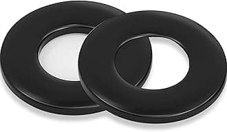 10# Black Flat Washers 50 Pack Made of 18-8 (304) Stainless Steel Metal Washers for Screws