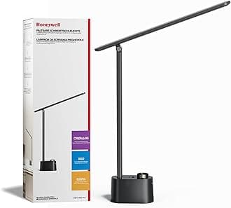 Upgraded LED Desk Lamp - H01 Pro Sunturalux™ Foldable Desk Light with USB A+C Charging Ports, 3 Color Modes Dimmable Table Lamp for Home Office Reading(Black)