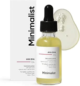 10% AHA BHA Exfoliating Serum For Beginners | AHAs (Lactic Acid & Glycolic Acid) & BHA (Salicylic Acid) Serum