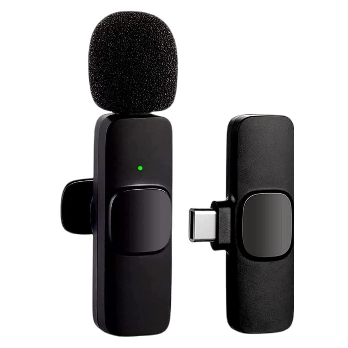 ZelbuckZelbuck Wireless Microphone for Type-C Phone, Plug-Play Wireless Lavalier Mic for Video Recording Live Stream Vlog YouTube TikTok Facebook (Black)