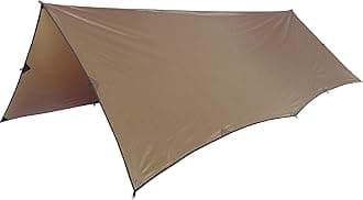 Bulwark Camping Tarp, 100% Waterproof Bushcraft Shelter, Lightweight Hammock Rain Fly Portable Anti UV Large 12.8ft x 9.5ft