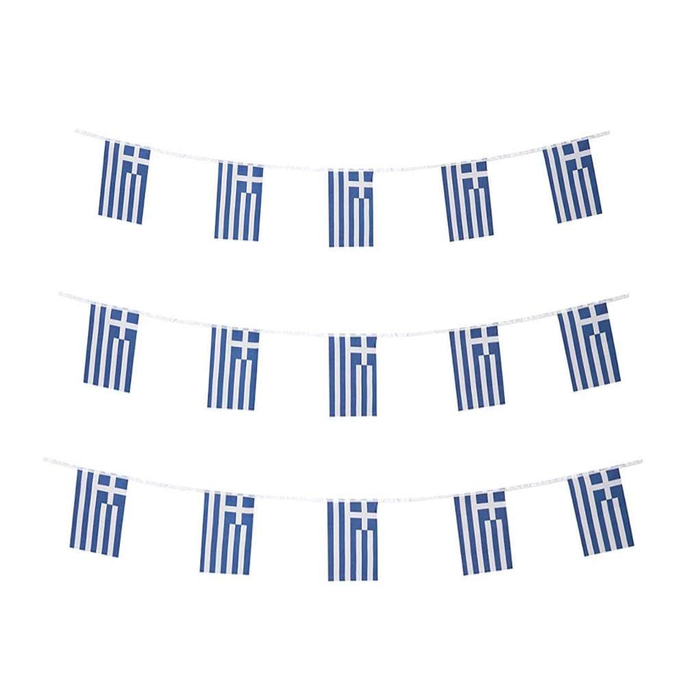 mflagperft Greece Flags Greek Small String Mini Flag Pennant Banner Decorations