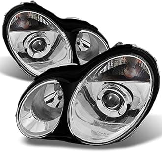 AKKON - For Mercedes Benz W203 C-Class 4Dr Sedan Wagon Halogen Type Projector Headlights Replacement Pair