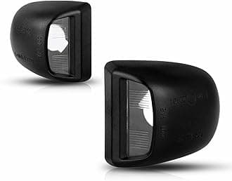 LED License Plate Light Housing for for Chevy Silverado 1500 2500 3500 Suburban Tahoe GMC Sierra Yukon XL for Escalade, Black, 2PCS