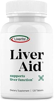 Liverite Liver Aid 120 Tablets, Supports Healthy Liver Function, Cleansing, Energy & Daily Wellness