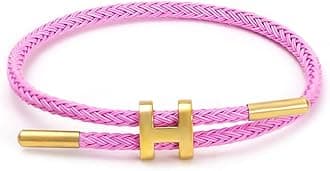 SPOMUNTBracelets Fashion for Women Adjustable Bracelet, Gold-plated Buckle Design Titanium Steel Wire Rope Jewelry