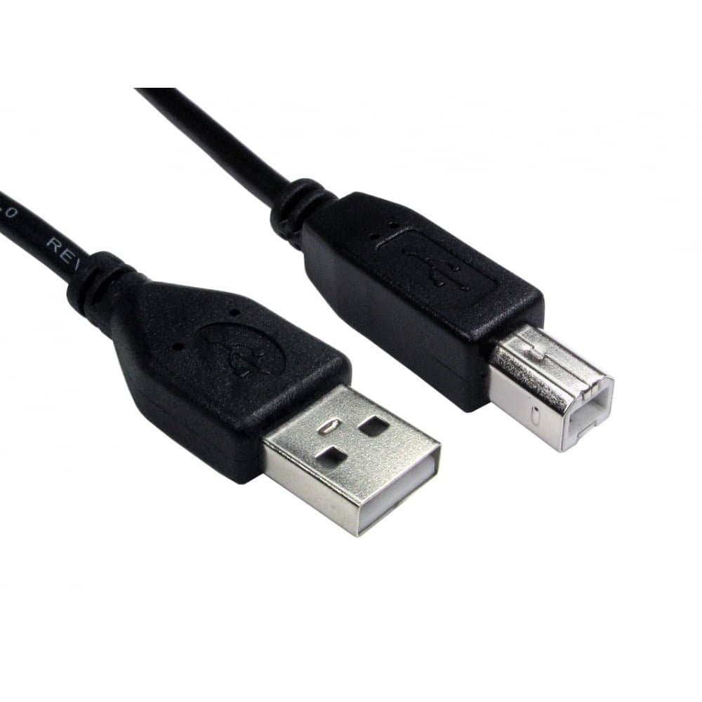 1m USB 2.0 A to B Cable ~ Premium Quality ~ High Speed ~ 480Mbps ~ For Epson, HP, Canon, Lexmark & Oki USB Printers