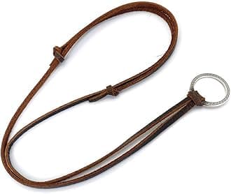 Glasses Necklace Sunglasses Holder Hanging Ring Leather Cord Adjustable Eyeglasses Strap Alloy Loop Ring