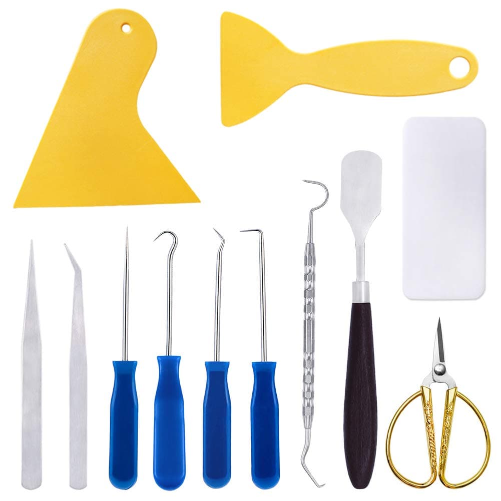 12 Pcs Weeding Vinyl Tools, Basic Craft Vinyl Tools, Weeding Tools for Vinyl, Stainless Steel Vinyl Circut Tools for Adhesive Vinyl, HTV, Lettering