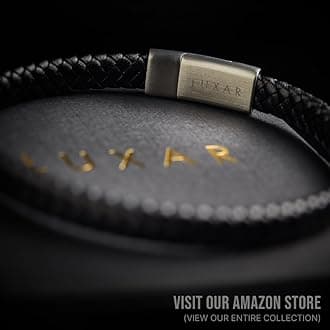 LUXAR Men’s Matte Black Solid Onyx Beaded Bracelet | Brushed 18K Gold Plated Signature Bead | Minimalist, Designer Jewelry for Men