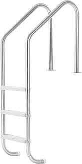 VEVOR Swimming Pool Ladder, 3-Step Double Handrails Stairs with Non-Slip Heavy Duty Steps, Stainless Steel Load Capacity 265 lbs, for 48-54 in Inground Pools of Any Decking Surface Indoor & Outdoor