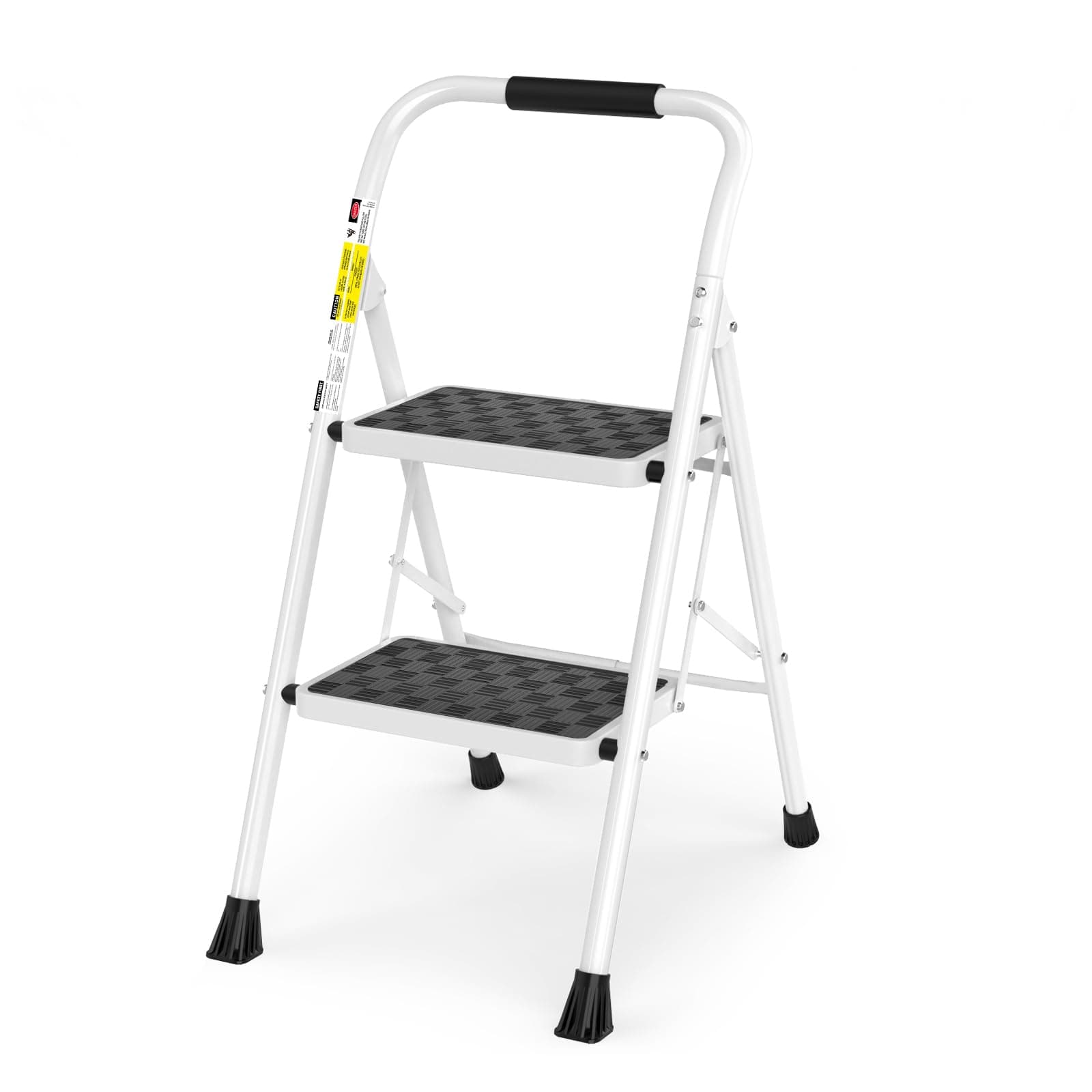 HBTower 2 Step Ladder,2 Step Stool for Adults Folding Step Stool with Cushioned Handle with Wide Anti-Slip Pedal Ergonomic Design