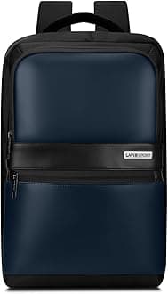 Lavie Sport45cm Armour 24 Litres Laptop Backpack with Trolley Sleeve For Men & Women | Premium Vegan Leather Office Travel Backpack | Upto 14" Notebook/Macbook Compatible