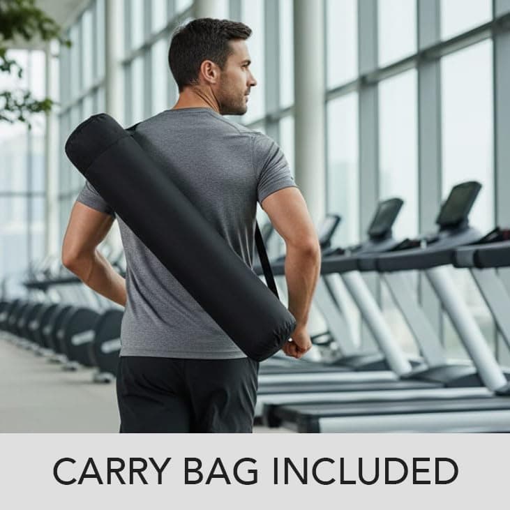 Large Exercise Mat - Extra Wide & Extra Thick Yoga Mat for Men & Women (183cm x 80cm x 10mm) - TPE Fitness Non Slip Gym Mat for Home HIIT Workouts, Pilates, Gymnastics