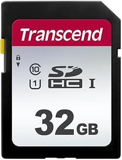 Transcend 300S 32GB SD Card, SDHC, C10, UHS-I U1, 3D NAND Flash, Five-Year Limited Warranty - TS32GSDC300S