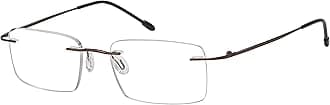 Eyekepper Frameless Reading Glasses for Men Reading - Rectangle Rimless Reader Brown +3.50