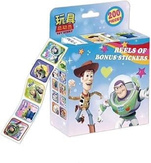 200pcs Kids Toddlers Princess Elsa Mickey Mouse Dinosaur Stickers Party Bag Fillers Boys Girls Teachers as Reward Craft Scrapbooking in Box Gift Set (Toy Story)