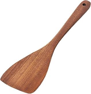 Wooden Shovel Spoon Non Stick Wood Long Rice Spatula Kitchen Cooking Utensil Hand Stir Fry Tools Sets (B, One Size) Cooking Utensils Set for Nonstick Cookware Kitchenware