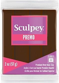 Premo Sculpey Light-Weight Professional Crafting Clay, Burnt Umber, 2oz