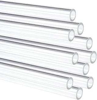 6 Inch Long 10 Piece Glass Borosilicate Blowing Tubes 12 mm OD 2mm Thick Wall Tubing Clear Tubes