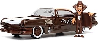 1959 Cadilla-c Coupe DeVille Brown & White w/ Graphics & Count Chocula Diecast Figurine Hollywood Rides Series 1/24 Diecast Model Car by Jada 32204
