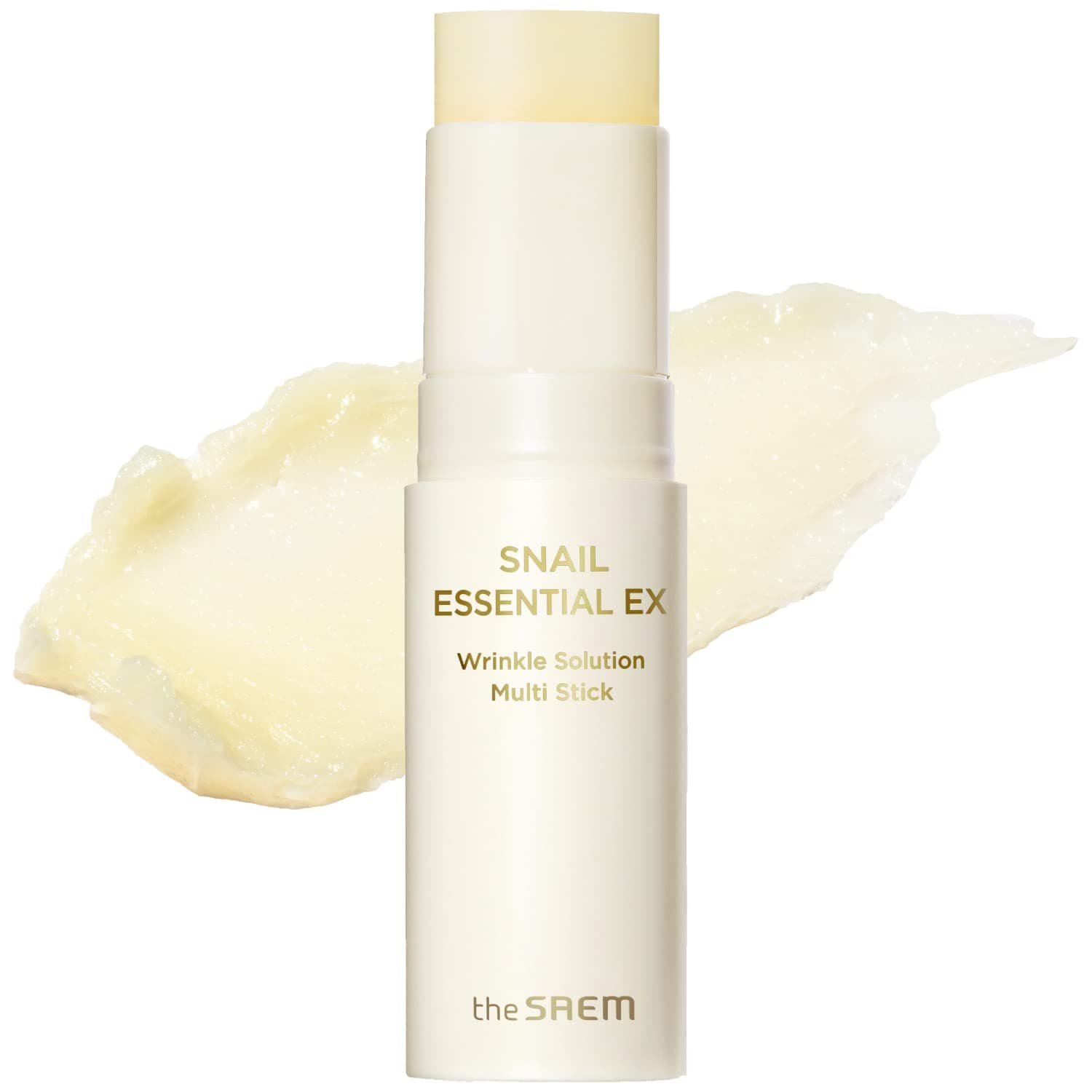 Snail Essential EX Wrinkle Solution Multi-Purpose Balm Stick - Anti Aging & Moisturizing Face & Eye Treatment - Golden Snail Collagen Complex with Honey & Propolis for Firm Glow - 0.4oz