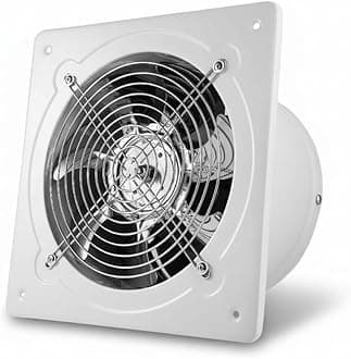6 inch Exhaust Fan, 382CFM Wall Mounted Vent Fans, Ventilation Blower for Ceiling Bathroom Attic Window Basement Ventilation Fan, 110V 40W