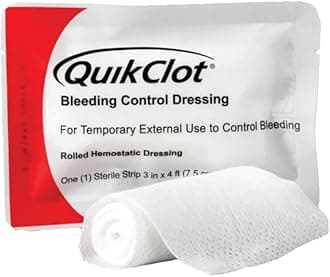 Lightning X Products QuikClot Clotting Gauze - Bleeding Hemmorhage Control Dressing 3" x 48" (4ft) - Public Access Hemostatic
