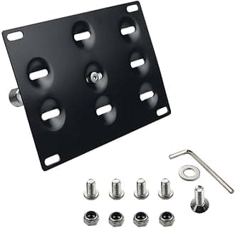 Dewhel JDM Front Bumper Tow Hook License Plate Mount Bracket Holder Tow Hole Adapter Bolt On for Porsche 911 924 Boxster