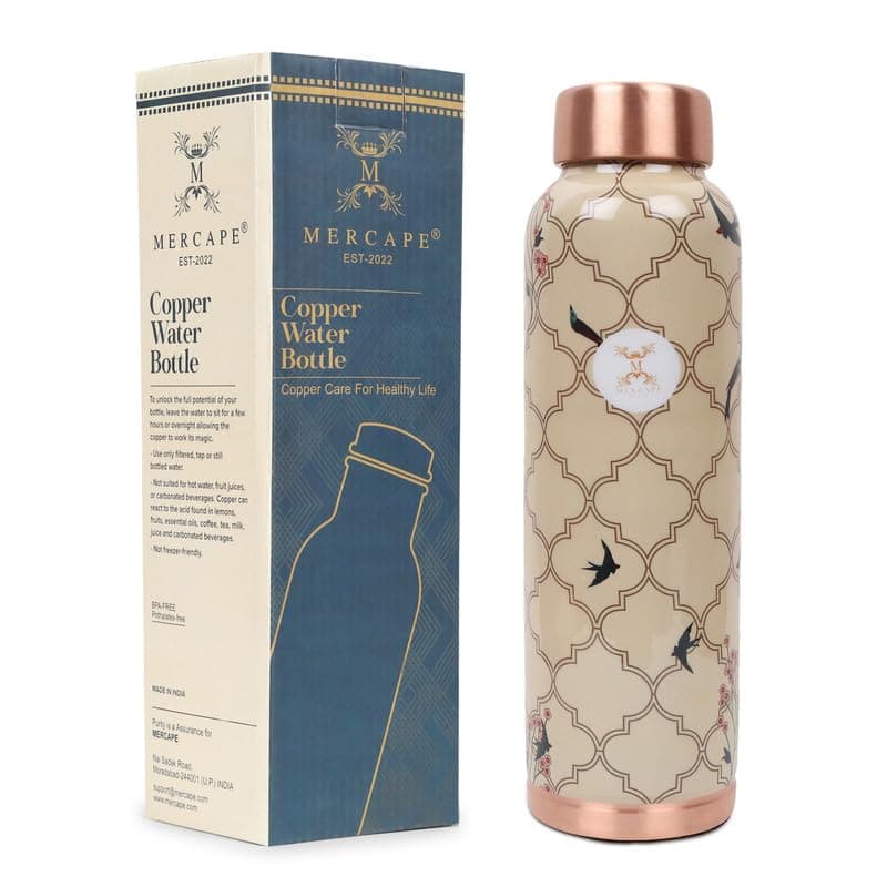 Elevate Your Hydration Game Pure Copper Water Bottle - Joint Less, Leak Proof (950ml)