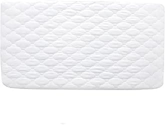 Quilted Crib Mattress Cover (38 x 89 CM) Waterproof Mattress Protector Fitted Sheets Design, Ultra Soft, White