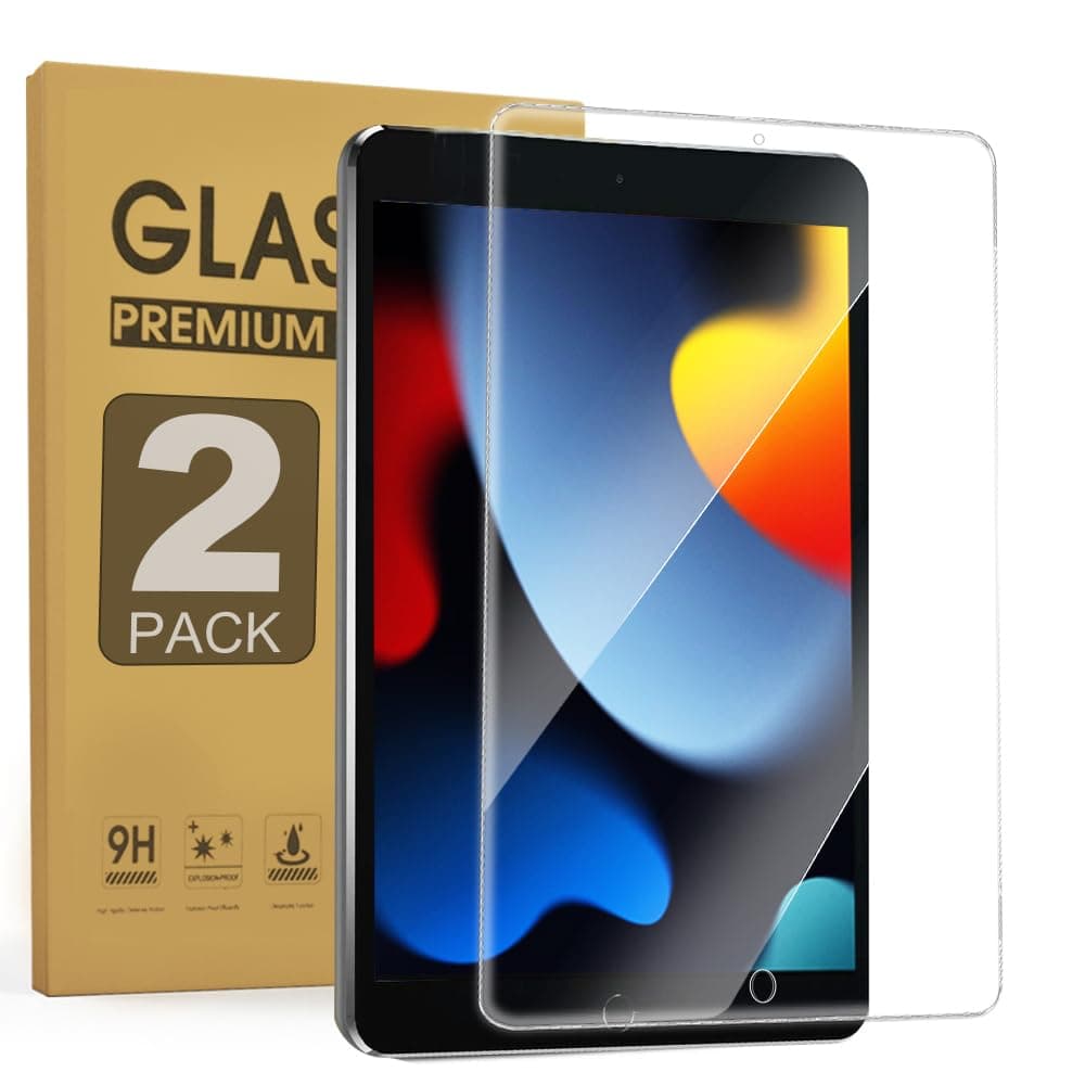 ZenRich [2Pack] Tempered Glass Screen Protector for iPad 9th/8th/7th Generation 10.2 inch 2021/2020/2019, 9H Hardness/Bubble Free/Ultra Sensitive/Apple Pencil Compatible/Anti-Glare