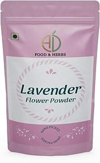 A D Food & Herbs Organic Lavender Flower Powder Aromatic Edible for Homemade Lattes, Tea Blends, Bath Salts, Gifts, Crafts (200 Gms)