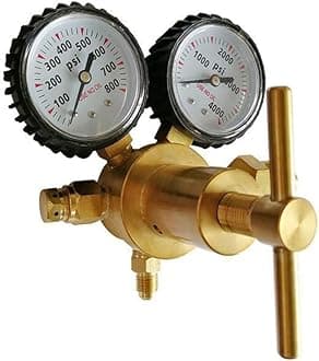 PEKKA 1 Piece Precise Brass Nitrogen Regulator Nitrogen Regulator Gold High Pressure Pressure Tests