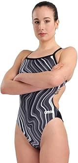 ARENAPerformance Marbled Women's Swimsuit Challenge Back One Piece MaxLife Pool Training Bathing Suit Sports Swimwear