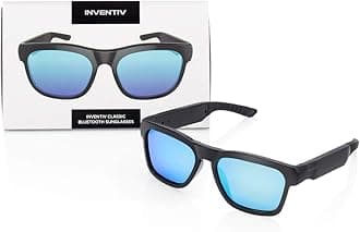 Inventiv Wireless Bluetooth Sunglasses, Open Ear Music & Hands-Free Calling, for Men & Women, Polarized Lenses, Compatible with iPhone/Android